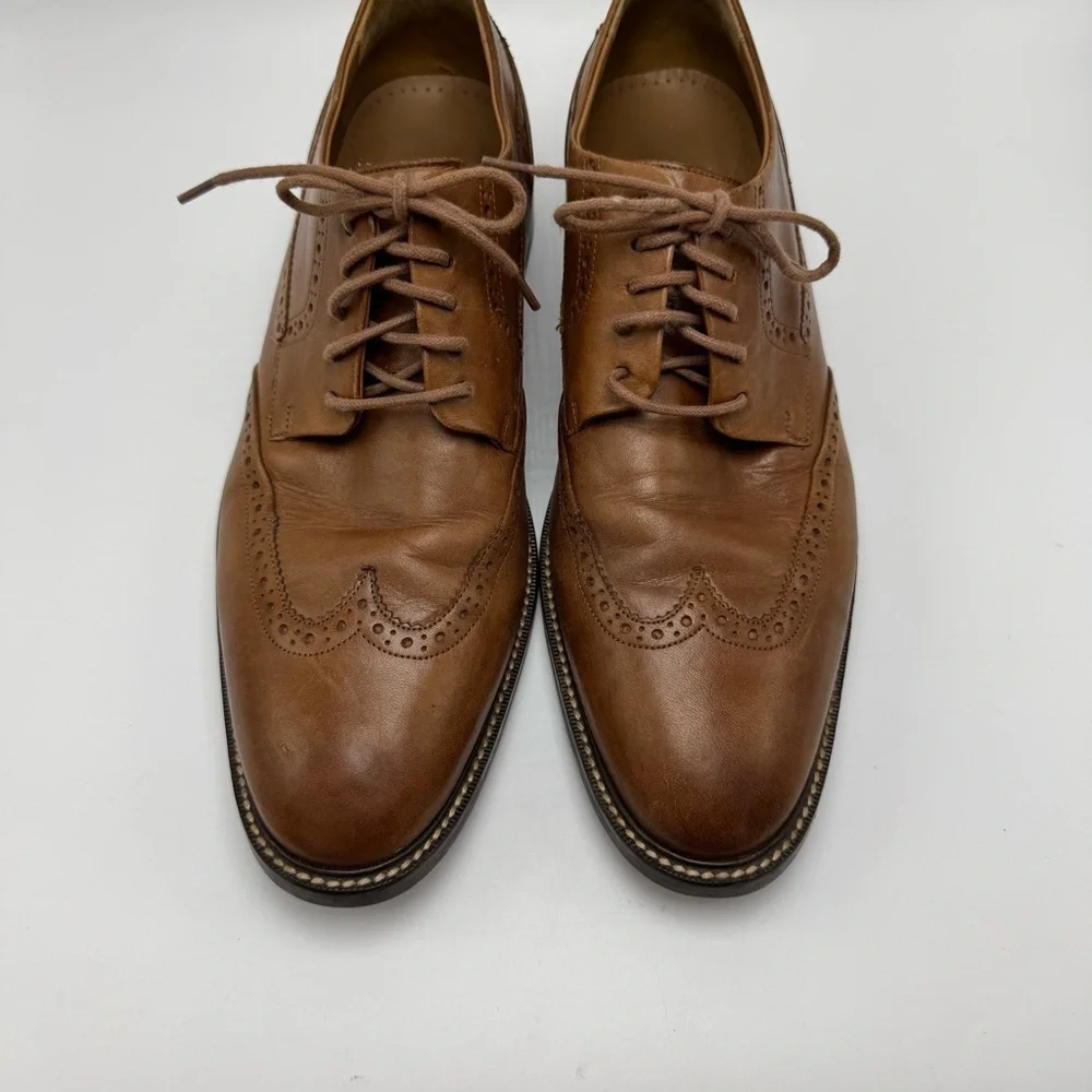 Cole Haan Warren Wingtip Oxford Dress Shoes Men’s Size 10 Brown Leather Classic